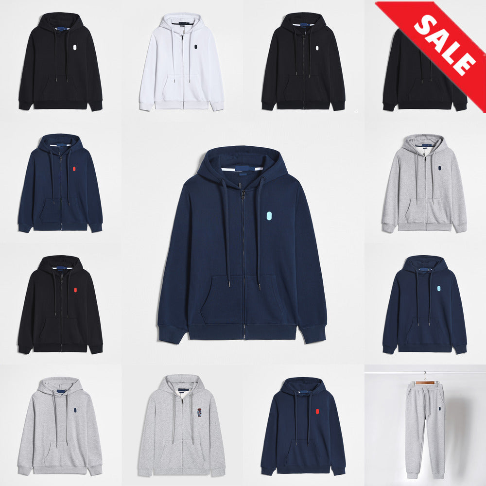 Polo Hoodie Mens Hoodies Polos Designer Hoodie For Men Clothing Polos Tracksuit Set Pullover Cotton Long Sleeve Casual Zip Up Sweatshirt Set Oversiz