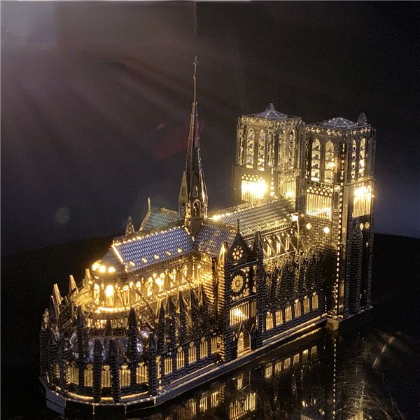 3D Puzzles Metal Puzzle High Quality Notre Dame De P Model Adult Difficult Building Diy Toys 230616