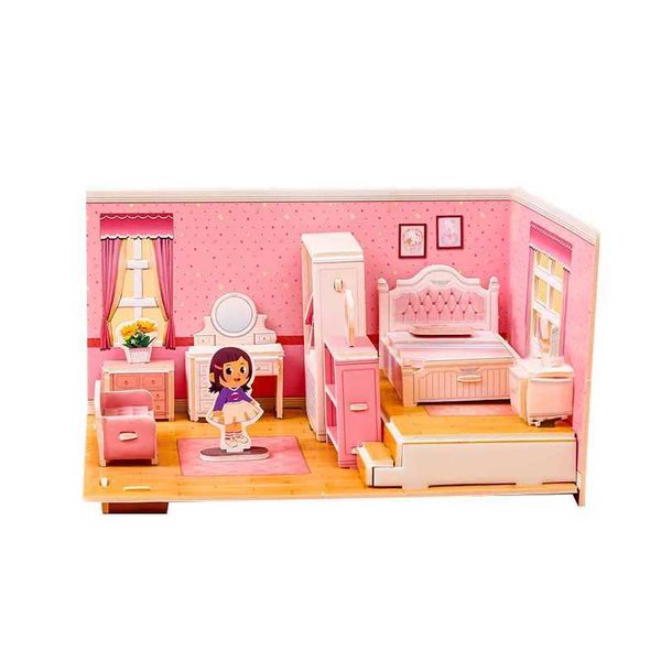 Paper 3D Jigsaw Puzzle Handmade Bedroom Livingroom Kitchen Bathroom Kindergarten Small Gift Toy Children Puzzle Educational Toys Y240812
