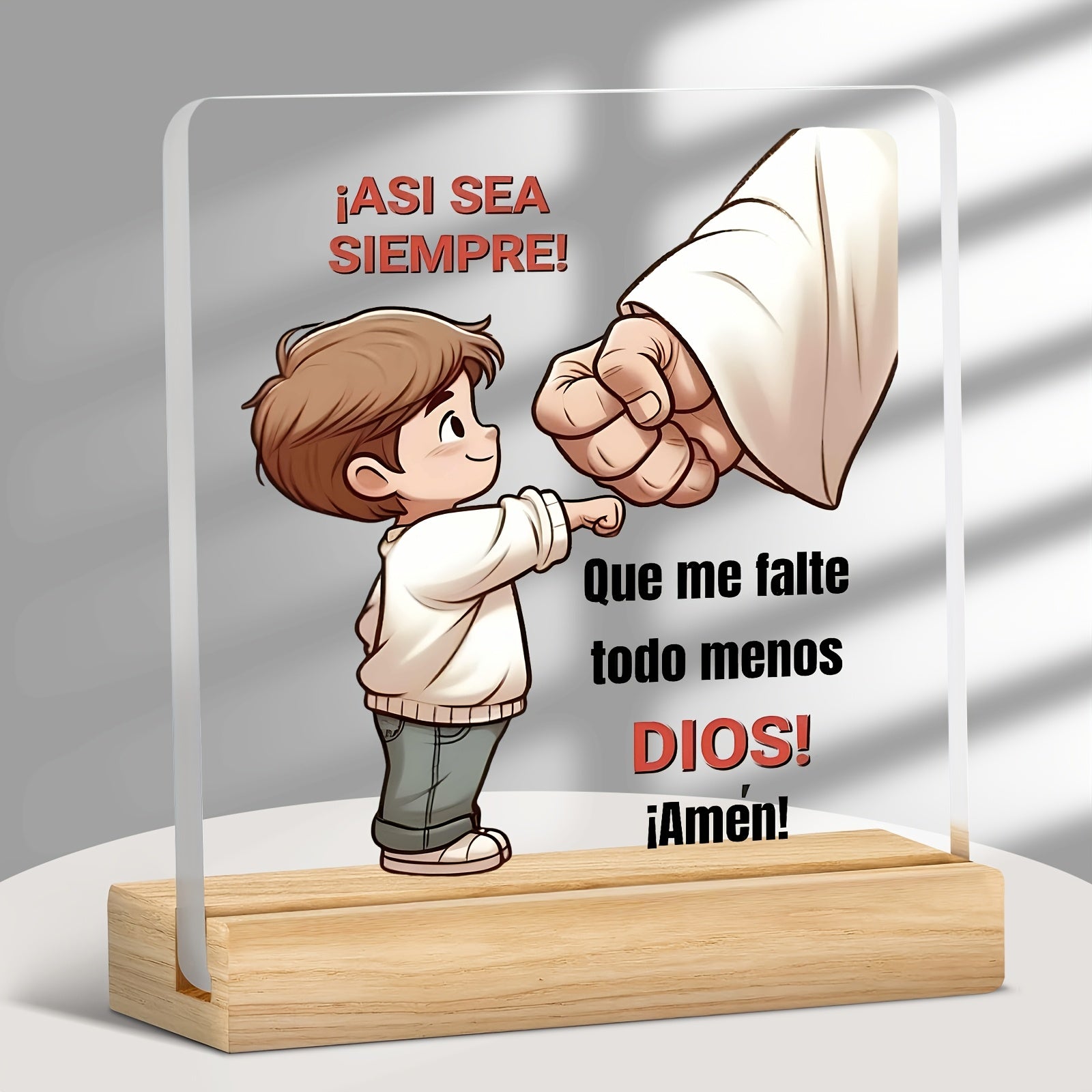 TEMU 2d Flat, 1pc 2d Flat Acrylic Desktop Decoration - "i Miss Everything About You" Christian Gift With Art, Inspirational Home-office- Room Decor