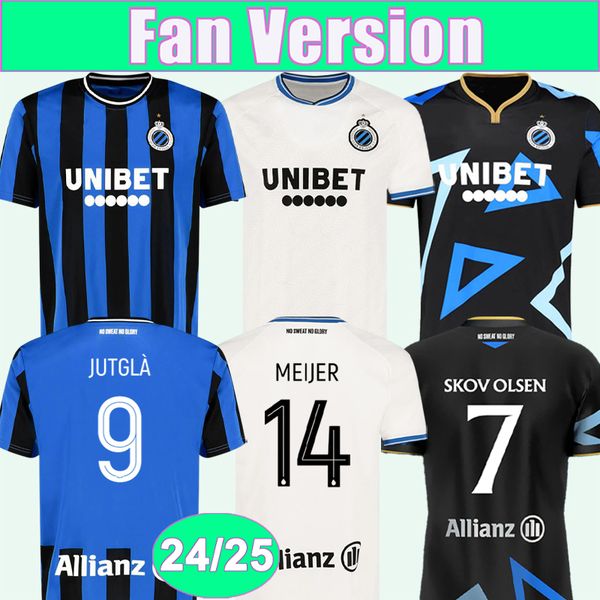 24 25 Club Brugge Mens Soccer Jerseys SKOV OLSEN JUTGLA VETLESEN BARBERA MEIJER VANAKEN ONYEDIKA ORDONEZ Home Away 2024 4th Football Shirts