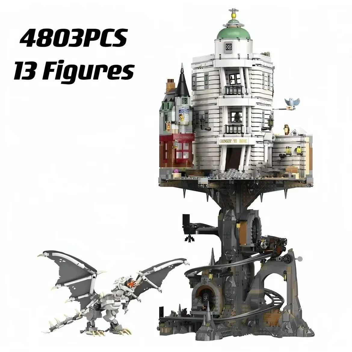 lck 4803pcs classic Guling Bank 76417 Street View model Building blocks building series kit toys childrens Christmas gifts Y250620