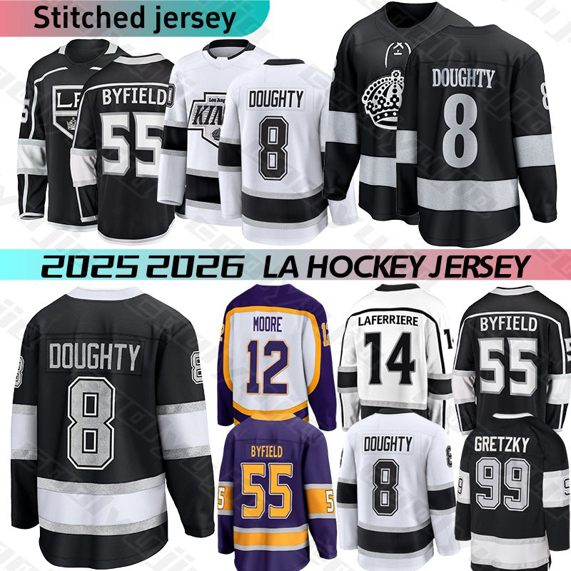 LA Los angelesCity hockey jersey Gretzky Kopitar Doughty Kempe Clarke Quick Kings jersey Anze Kevin Fiala Adrian Kempe Quinton Byfield Moore 2025 me