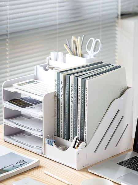 Other Event Party Supplies 4 Layers Magazine Holder spaper Rack Stationery Storage Box Desk Organizer Document Letter File Tray Home Office