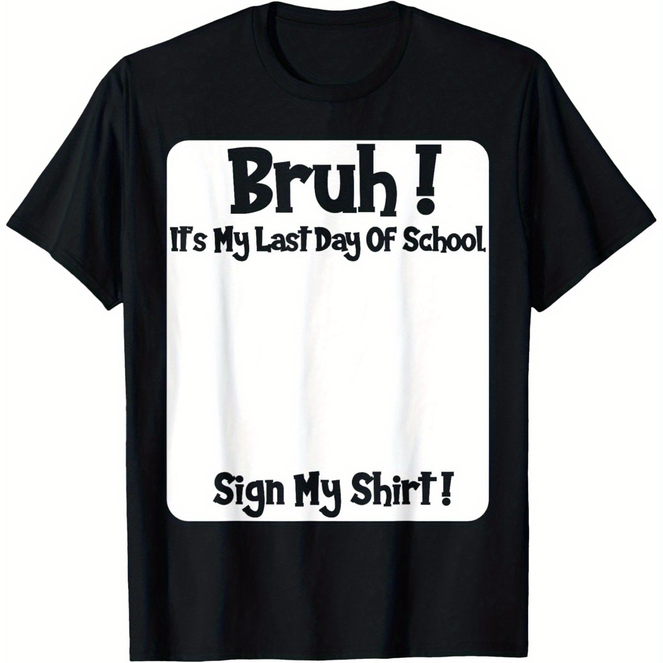 TEMU My Of School Sign My T-shirt For Boys Soft Fabric, Breathable, Comfortable Short Sleeve Tees Boys Shirts Boy Girl Best Gift