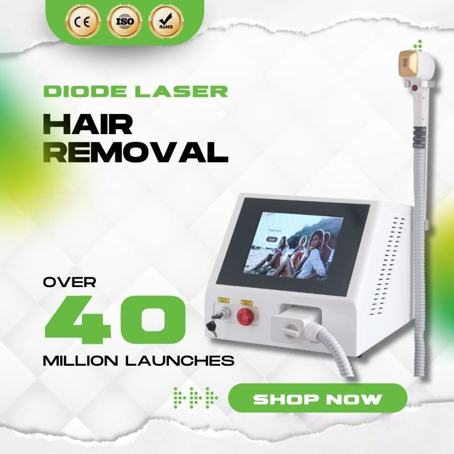Diode Laser755nm 808nm 1064nm Multi Wavelengths Hair Removal Machine Cooling Head Painless Laser Epilator Face Body Hair Removal 3 wavelength