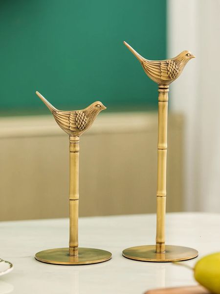 Toilet Paper Holders Brass Material Golden Bird Paper Towel Holder Kitchen Roll Paper Storage Desktop Coffee Table Crafts Home Decoration Or