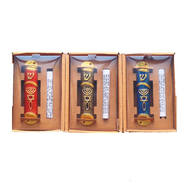 Party Decoration Mezuzah Case Home Decoration Messianic Hanukkah Gift Church Utensils Menorah Je Door Decor 230712