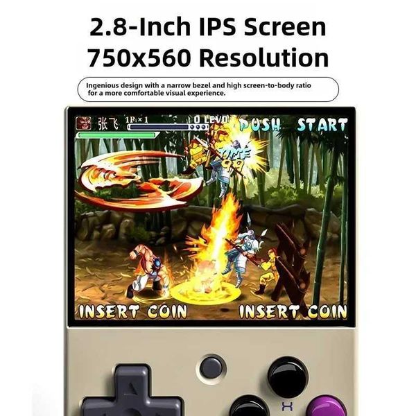 AMPOWN Miyoo Mini V4 Console Handheld Game Player 2.8-inch IPS OCA Portable Video Game Console 2000mAh Linux System Retro Game Console X2411