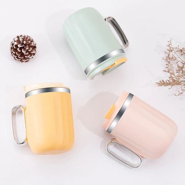 MeyJig Stainless Steel Coffee Mug Double Insulated Milk Espresso Cup Household Drinkware 400ml 240713