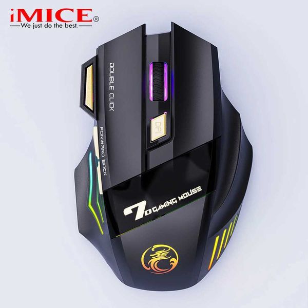 Mice Rechargeable Computer Mice Wirless Gaming Wireless Bluetooth Silent 3200 DPI Ergonomic USB Mause With Backligh H241122