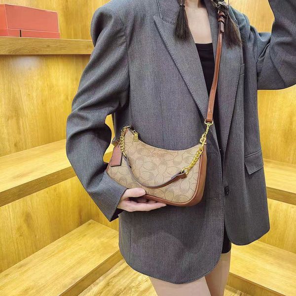 Top Quality half moon crossbody bags designer women bag hobos purses woman bag handbag leather underarm shoulder bag cross body bag gold cha