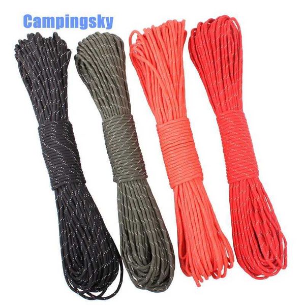 CAM Rctive Paracord 550 Parachute Cord Lanyard Tent Rope Mil Spec Type III 7 Strand For Hiking CamXJ241220