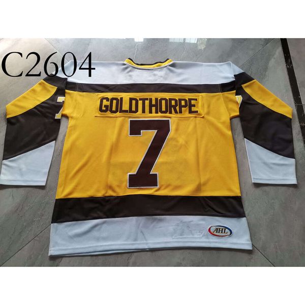 c26 Hockey jerseys Physical photos Goldie Goldthorpe 1976 Broome Dusters Men Youth Women High School Size S-6XL or any name and number jerse