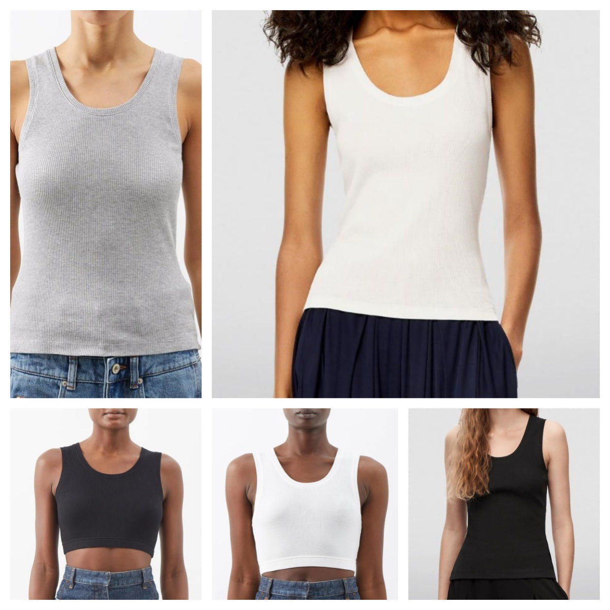 Women&#039;s Tanks & Camis Anagram-embroidered cotton-blend tank top Shorts Designer T Shirts Suit Knitted Femme Cropped Jersey Ladies Tees Tops Whi