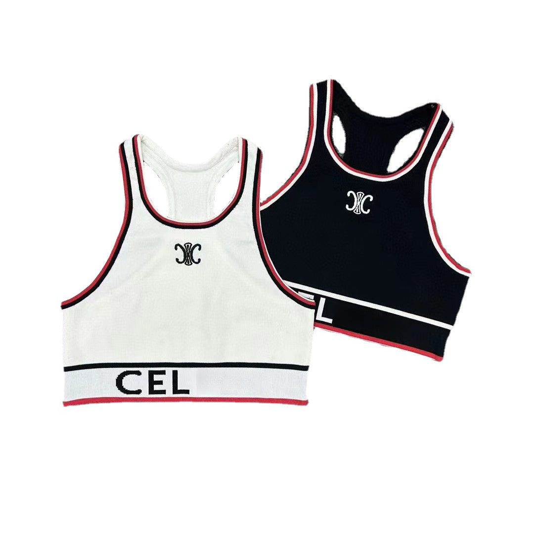 New Designer Spring Summer Women Knitted Tanks Letter Print Knitted Tops Fashion Womens Brands Clothing 1066