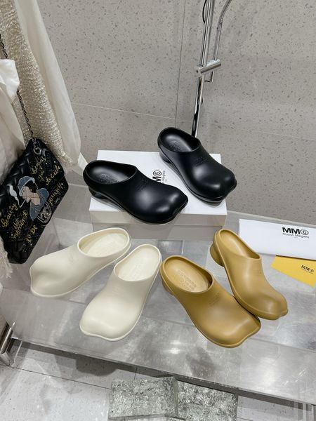 Designer Shoes MM6 2024 New Platform Rubber slippers Women fashion Tabi Shoes Sandals Casual Beach slipper Size 35-40
