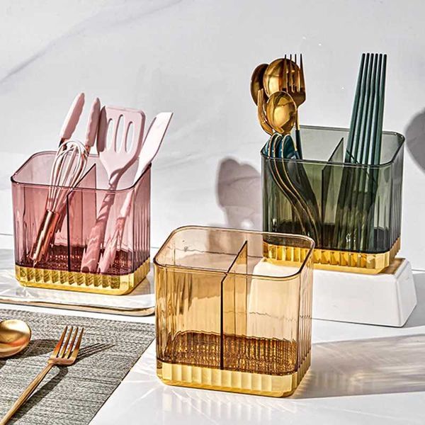 Utensil Racks Chopsticks Cage Spoon Fork Storage Holder Cutlery Light Drain Rack Kitchen Utensils Can Be Wall Mounted Chopstick Tube S247307