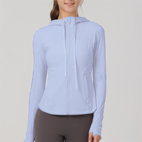 2025--Womens Yoga hooded Jacket Outfit Ninth lingerie Sports Shaping Waist Fitness Jackets Jogging Sportswear Women
