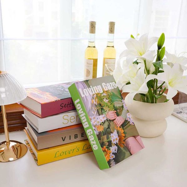 Kawaii luxury fake book decoration Kawaii room decoration coffee table book villa hotel home decoration shooting prop book W240826