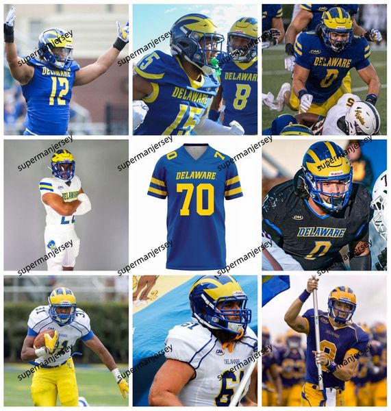 NCAA 2024 custom Delaware Fightin Blue Hens College Football jersey Max Patterson Ty Davis Nate Evans Zach Marker Alex Villas Nick Minicucci