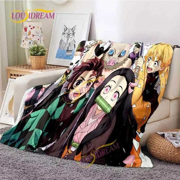Japanese anime Demon Slayer printed blanket living room bedspread sofa travel office throw blanket quilt 5 size Y240829