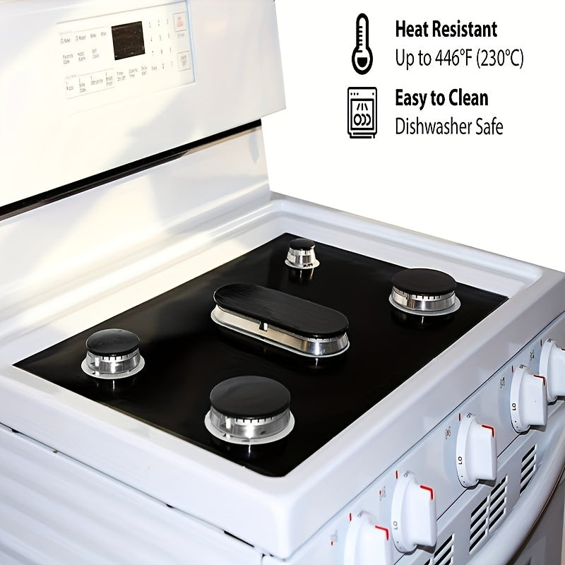 TEMU 2pcs Gas Stove Protector Pad - Reusable, Heat And Oil Resistant, Easy-clean For Everyday Kitchen Use Commercial Hot Plates