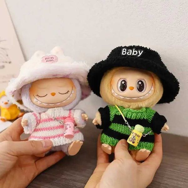2025 Doll Accessories For 17CM winter cloth Labubu baby clothes sweater hat for labubu outfit DIY decoration