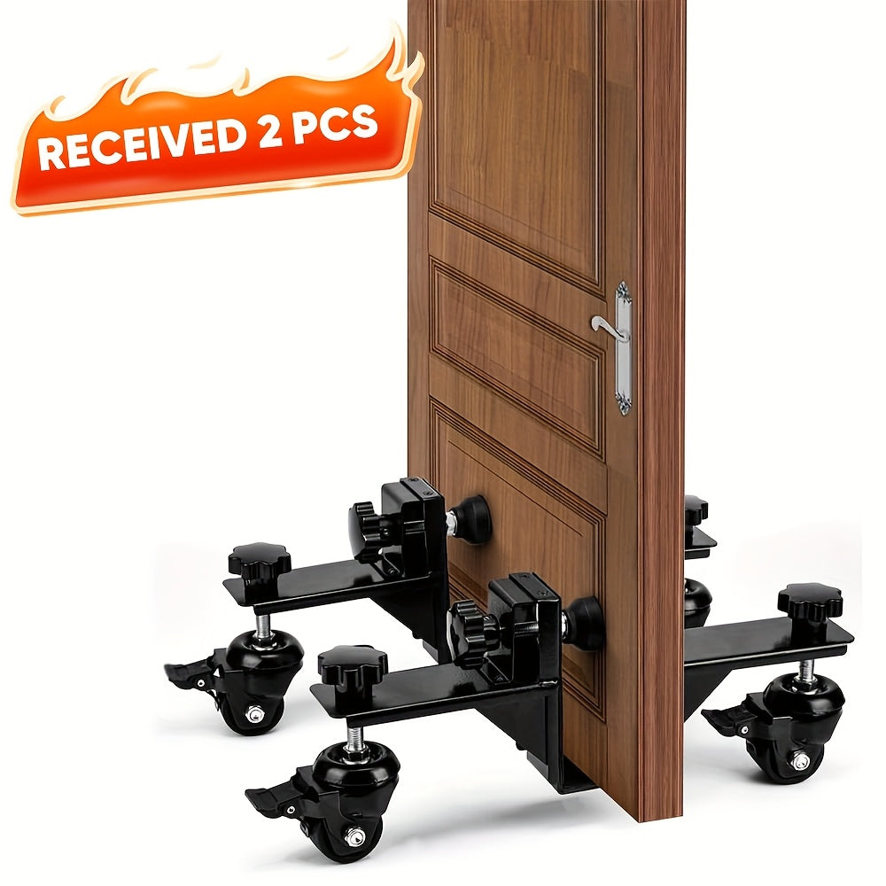 TEMU 2025 Upgrade Saker Heavy-duty Door Installation Kit, 2pcs Door Dolly For 0.8 To 2.36 Inch Pre-hung, Slab, And Front Doors, Door Installation