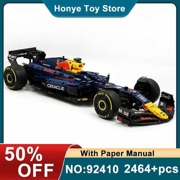 New MOC RASTAR 92410 Hypercar Formula F1 Racing Car RC 1 8 Model Building Blocks Bricks Puzzle DIY Toys Christmas Gifts For Kids Z250122
