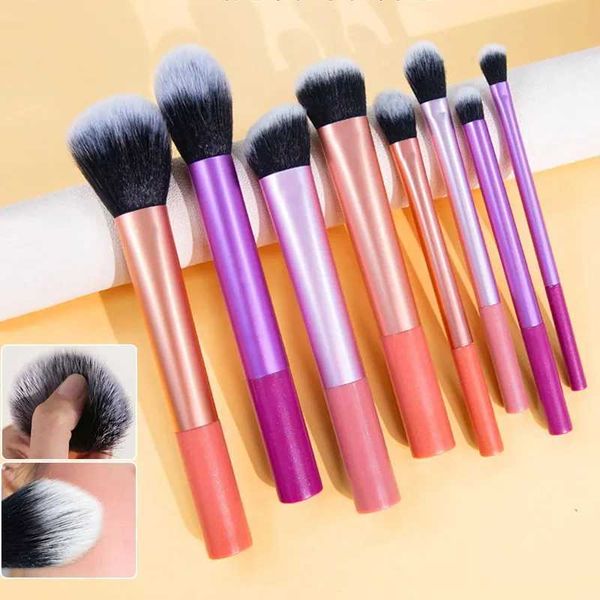 8PCS Makeup Brushes Set For Cosmetic Foundation Powder Blush Eyeshadow Kabuki Blending Real Techniques Make Up Brush Beauty Tool M240820