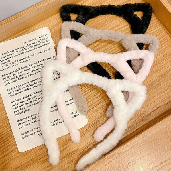 Cute Plush Cat Ear Headband for Girls Cartoon Bands Hoop Women Lolita Cosplay Costume Party Headwear Hair Accessories