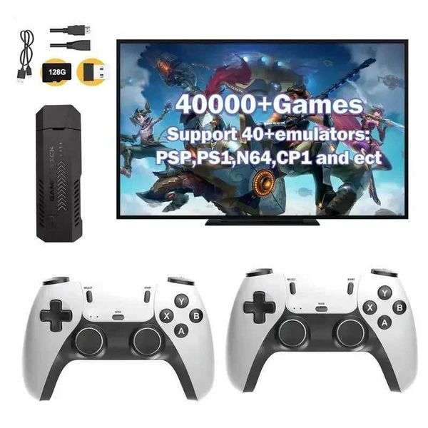 128G Wireless Retro X2 Game Console Set 40000 Classic Games 4K Output Plug Play Video Game Console Z241029