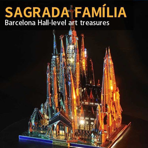 3D Puzzles Microworld 3D Metal Puzzle Sagrada Familia Building Model Kits DIY 3D Laser Cut Jigsaw Toys adult Gift for Children Y240415