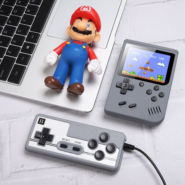 Portable Macaron Handheld Double Players Game Console Player Retro Video Can Store 500 In 1 Games 8 Bit 3.0 Inch Colorful LCD Cradle With Co
