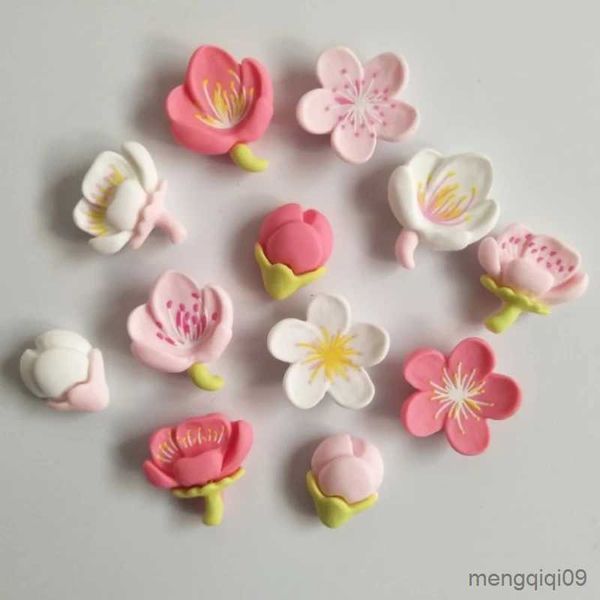 5PCS Fridge Magnets Pink flower resin decorative refrigerator magnet magnets creative whiteboard cartoon stickers