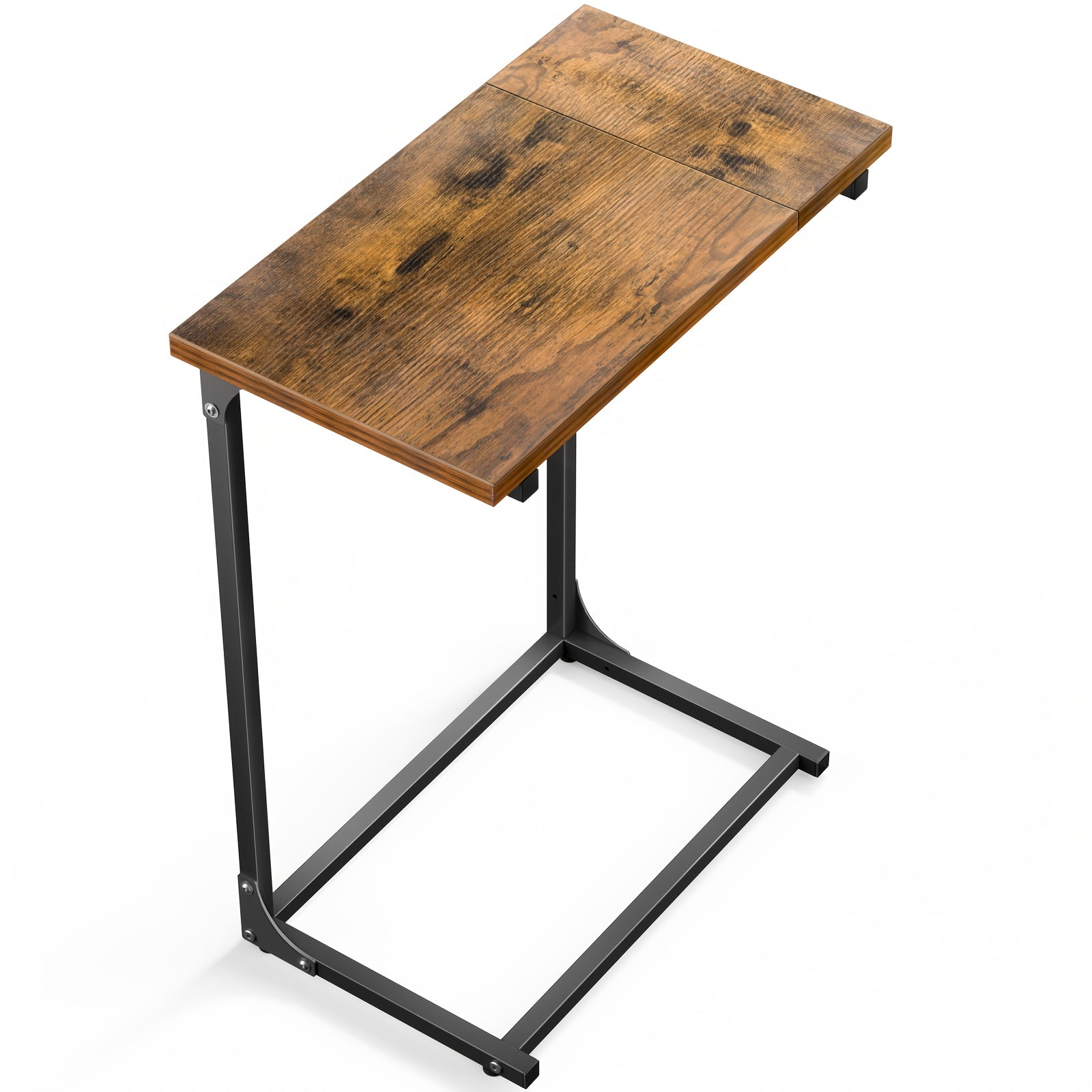 TEMU 1pc- 2pcs Mdf Office Side Table, 27 Inch Height, Adjustable Feet, , Spacious Top For Laptop, Books, Coffee, And Office Supplies, Compact,