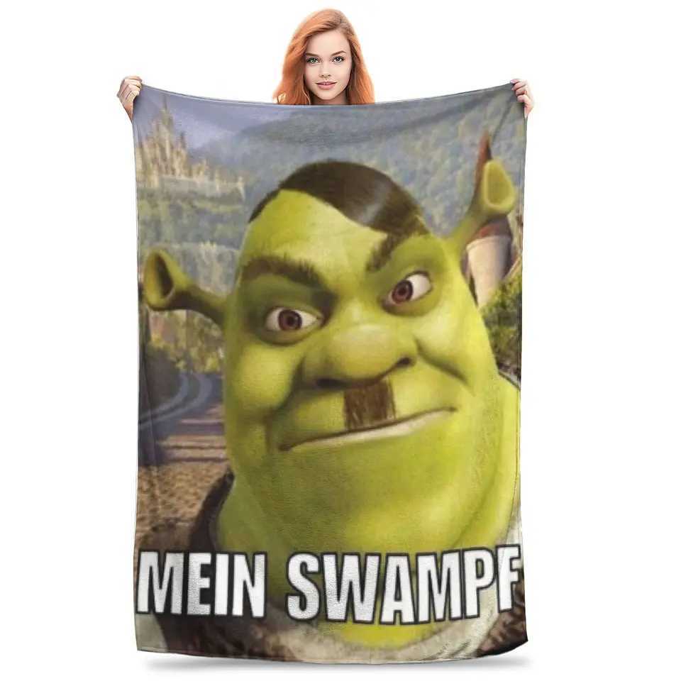 Shreks Pun Funny Memes Blanket Ultra Soft Throw Blankets for Sofa 50x60 Inch Multiple Sizes Rug PieceXJ241220