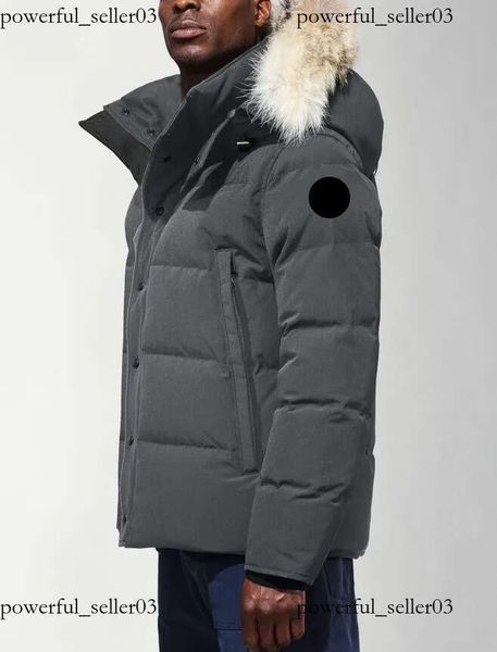 Canada Puffer Jackets Men Designer Real Coyote Fur Outdoor Wyndham Windbreaker Jassen Outerwear Hooded Fourrure Manteau Down Coat Hiver Park