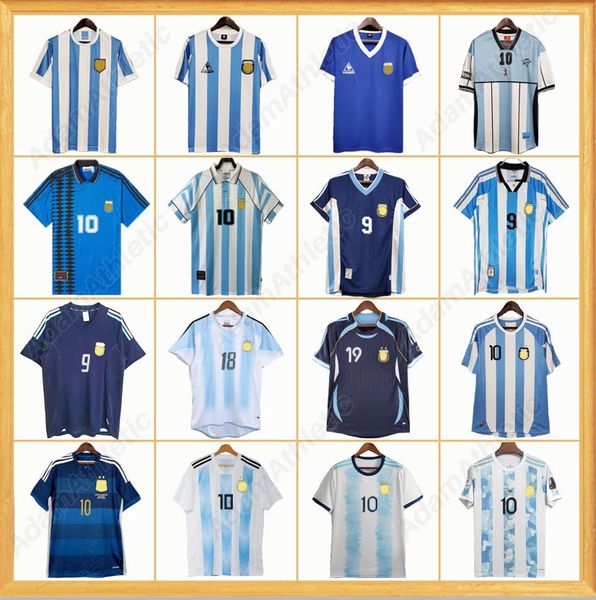Argentina retro jerseys 1986 MARADONA MESSIs Argentina vintage jerseys 2006 BATISTUTA ZANETTI RIQUELME REDONDO DI MARIA classic shirts