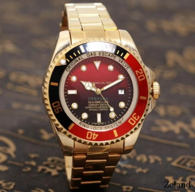 Deep Sea-Dwellers Wrist Watches for Men Superplative Chronometer Quartz Watch High Quality Top Luxury Brand Chronograph Clock Fashion Steel Strap Br