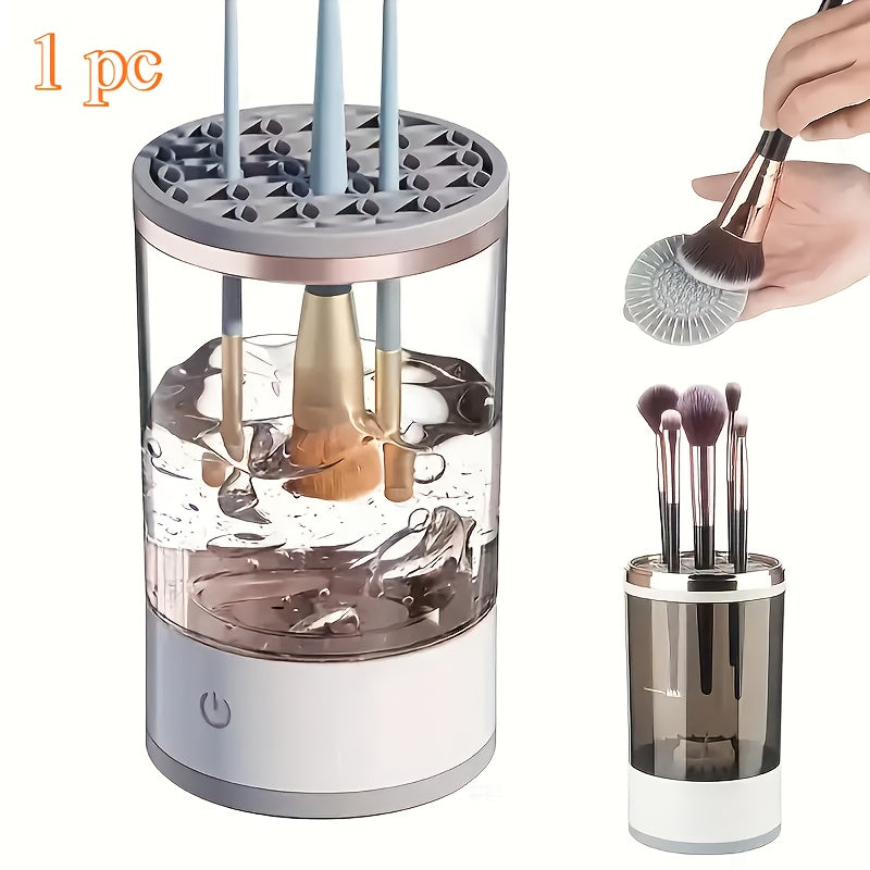 TEMU Multifunction Electric Makeup Brush Cleaning Machine, Usb Powered Quick Cleaner For Makeup Tool, & Dust-proof 3 In 1