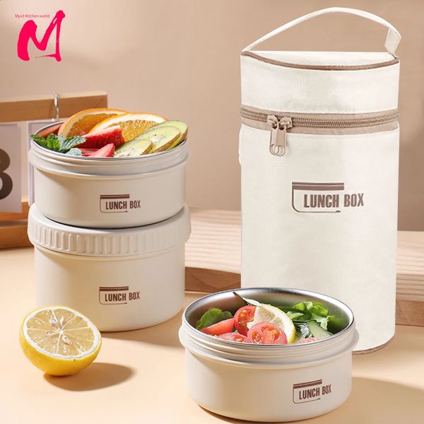 Thermal Lunch Box Portable Japanese Style Bento Box Lunchbox Leakproof Food Container Microwave oven Dinnerware for Students 241223