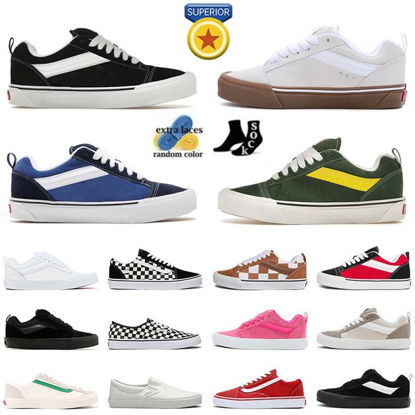 luxury Original Designer shoes mens knu skool shoes platform sneaker Classic imran Potato Leopard Black White Paisley Floral Suede womens sk