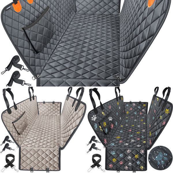 New Dog Car Pets 100% Waterproof Cover Hammock 600D Heavy Duty Scratch Proof Nonslip Durable Soft Back Seat Covers For Cars Trucks And Suvs