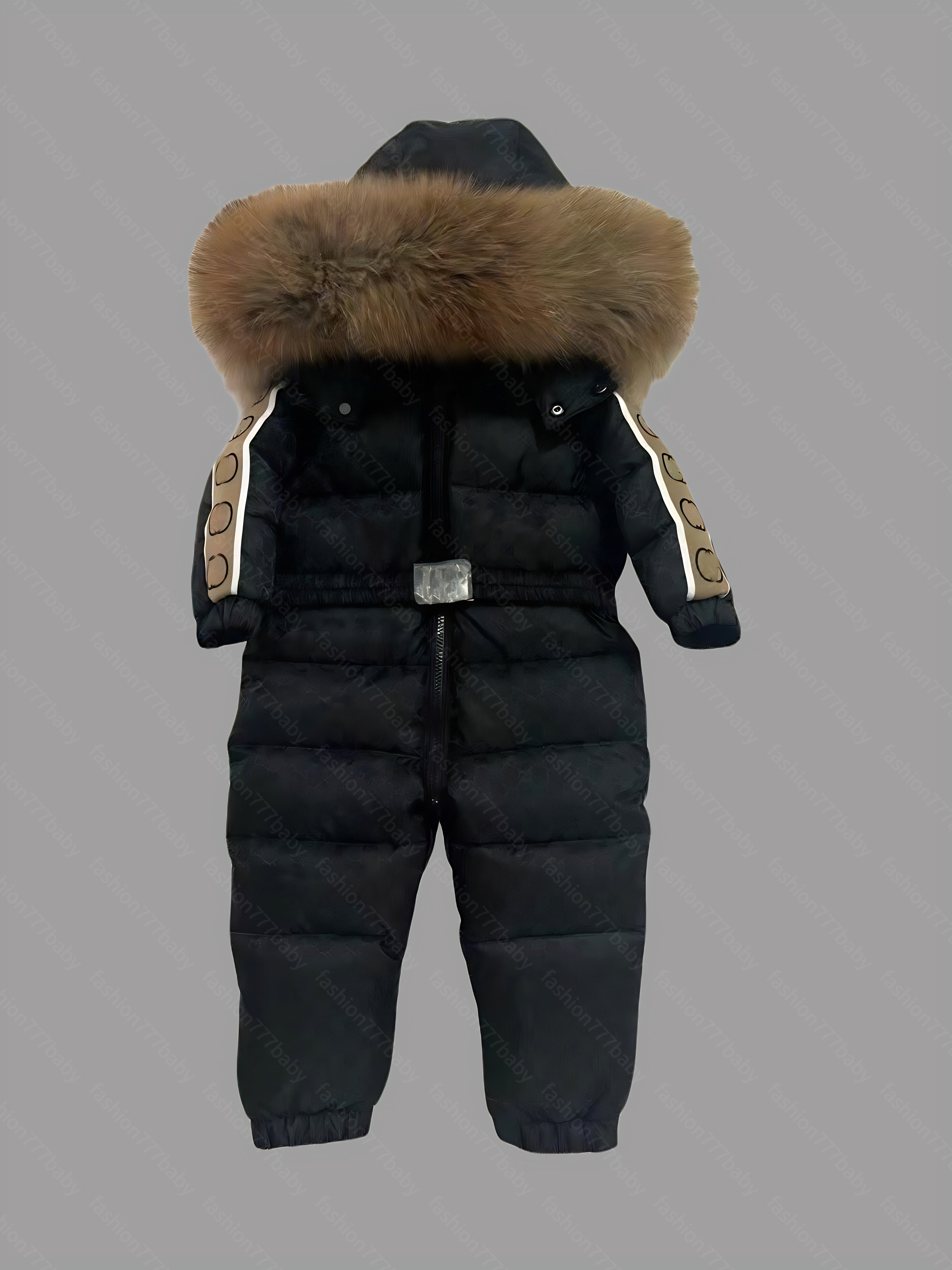 Winter baby Boys girls white duck kids designer Rompers one-piece down jacket Real fur collar thickened warm leisure princess children&#039;s Jumpsu