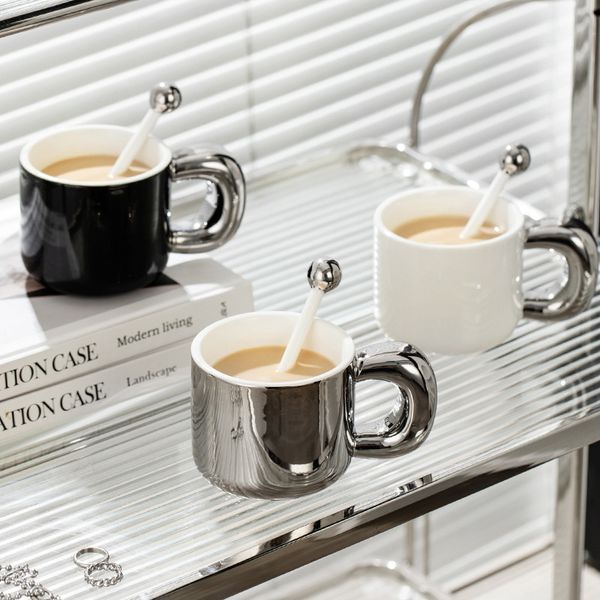 Light mug, minimalist and high aesthetic Nordic ins style coffee cup, women&#039;s office ceramic water cup