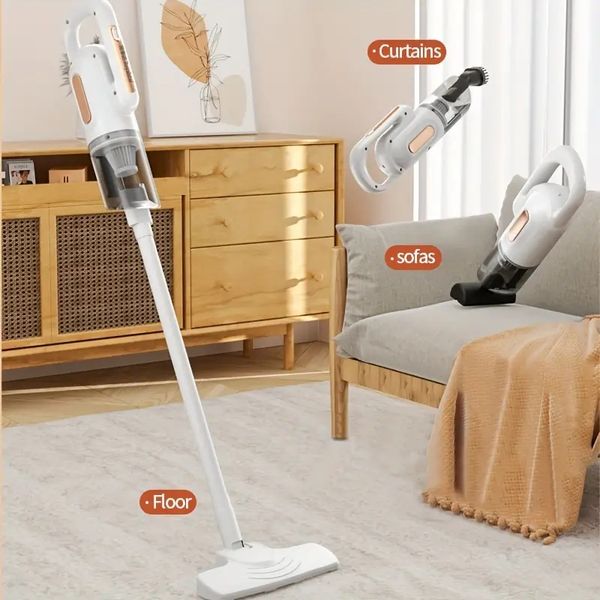 1pc Wireless Home Vacuum Cleaner - High Suction Force & Power, Brushless Handheld Portable Mite Removal, Vacuum Cleaning, Mopping & Sweeping
