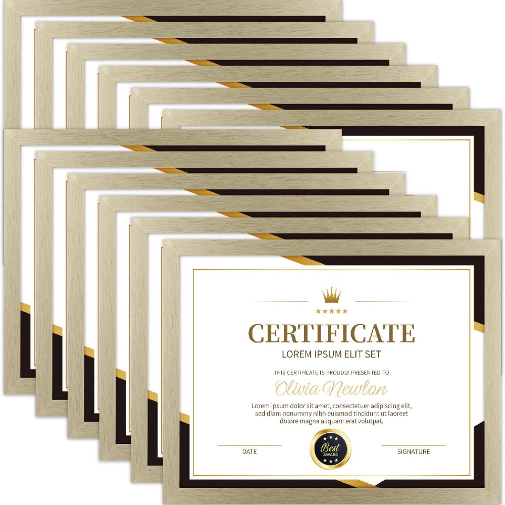 TEMU Document Frames 8.5x11 Certificate Frames And Photo Frames For Wall Or Tabletop Set Of 6