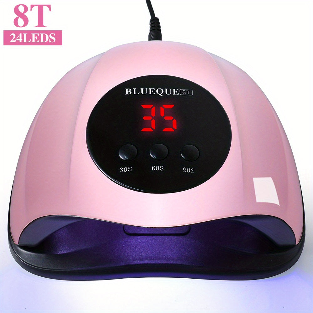 TEMU Professional Led Nail Lamp With 4-timer Settings & - Dual Nail Dryer & -led Lamp For Rapid, Lcd Screen, Auto Shut-off, & , Compatible With Gel